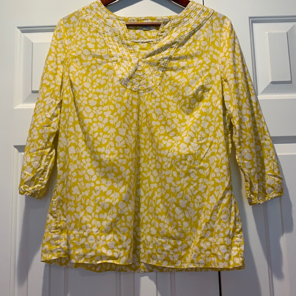 Boden Yellow & White Flowered Popover